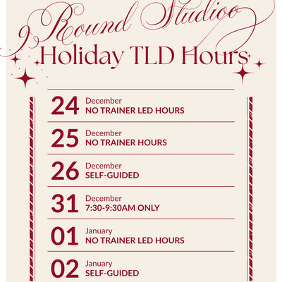 🎄 HOLIDAY TRAINER LED HOURS