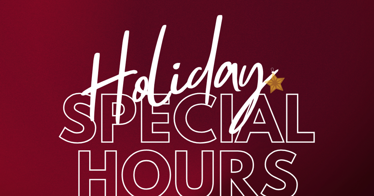 Holiday Studio Hours