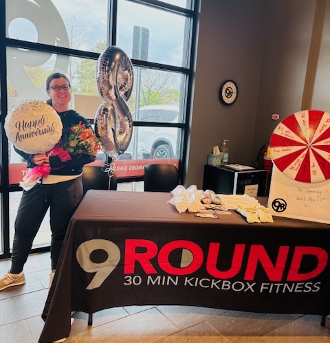 9Round owner celebrates studio anniversary” 
     style=