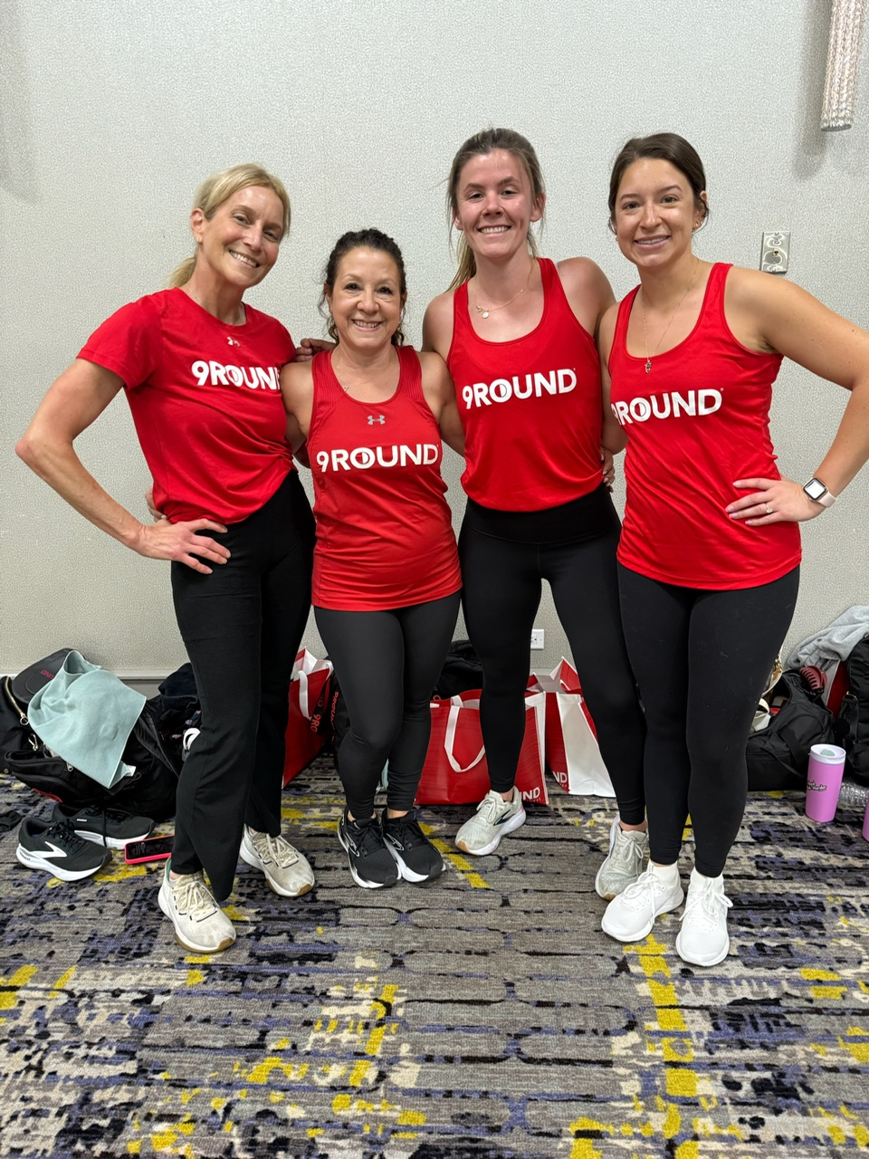 9Round owner with her 9Round trainers” 
     style=